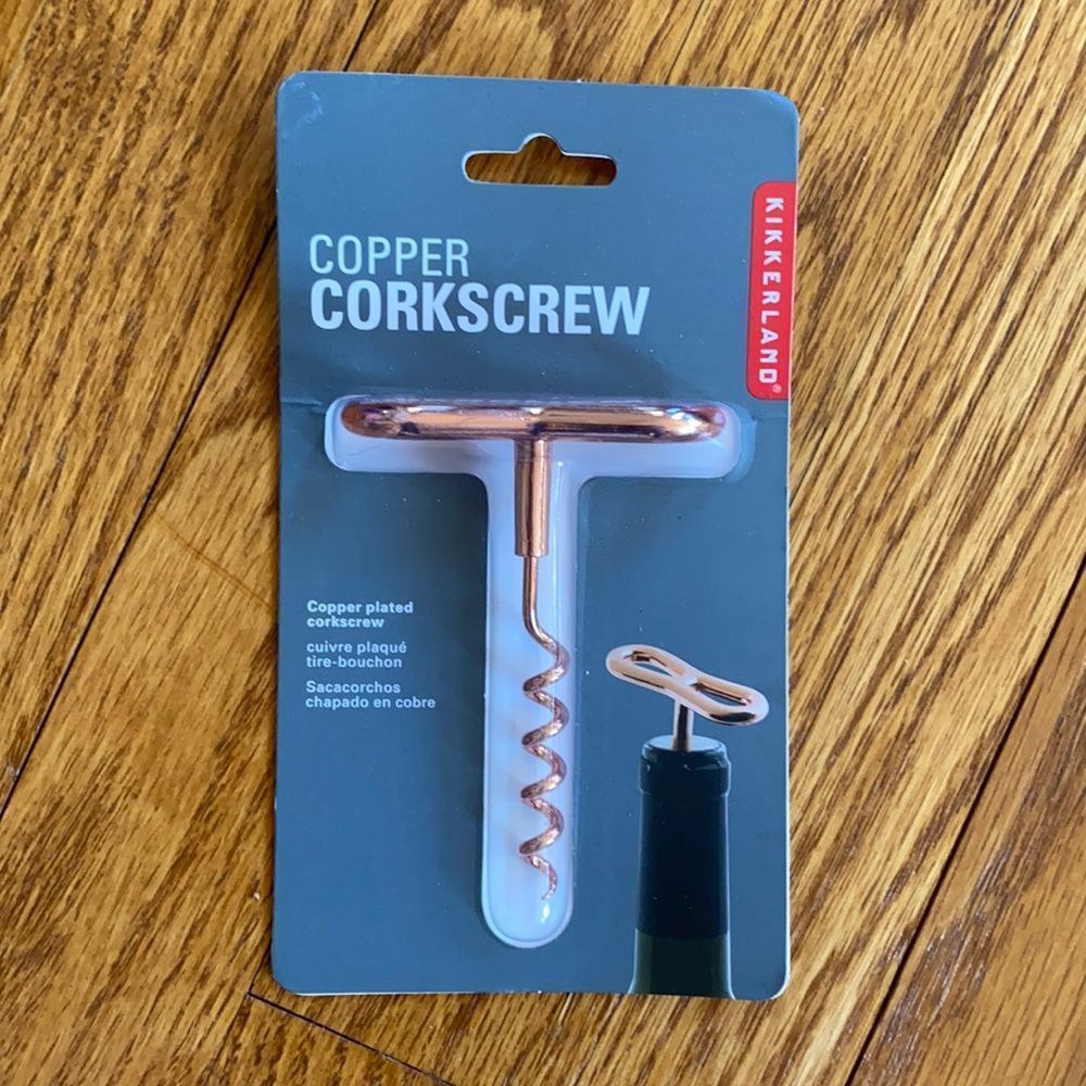 KIKKERLAND Copper Corkscrew NEW